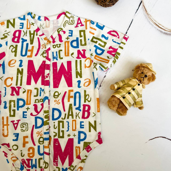 Полукомбинезон - боди для новорожденного из натурального хлопка Bebika (20/18-2)